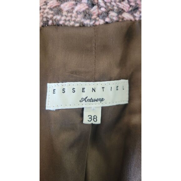 Essentiel Antwerp Pink Tweed Style Peacoat Blazer - Picture 3 of 3